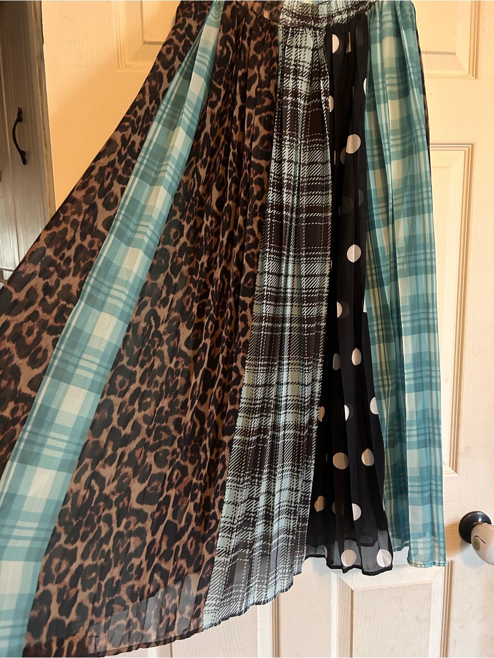 Burnt Toast Patchwork Theory Midi Skirt